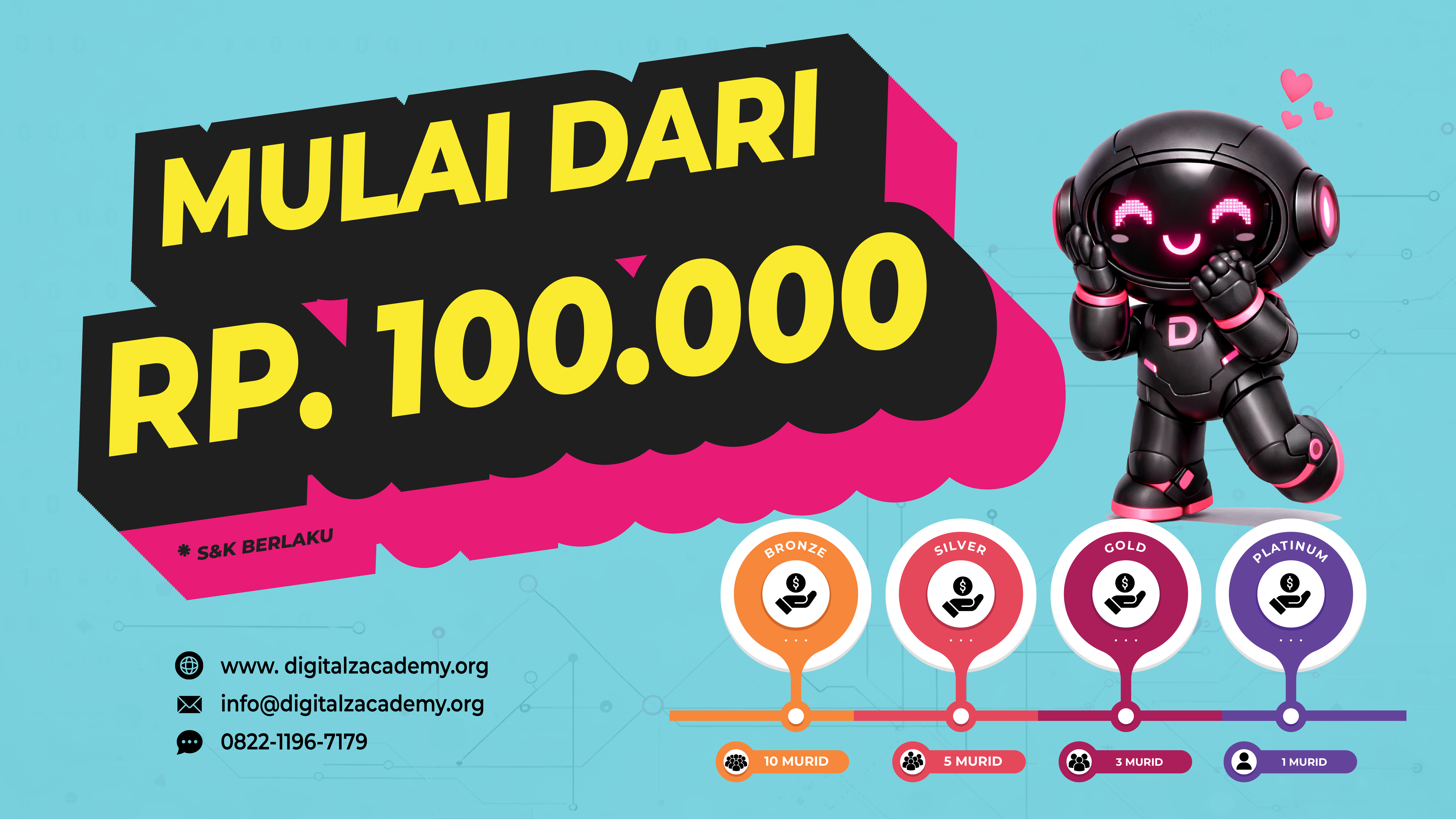 Flyer informasi program 3D Modeling dan 3D Animation Digitalz Academy